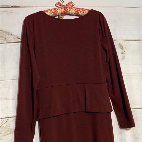 Talbots; Cranberry Red midi dress; Mp - Picture 6 of 8